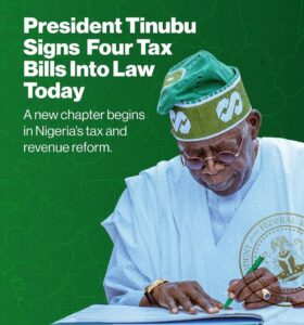 Tinubu Signs Four Landmark Tax Bills into Law, Overhauls Nigeria’s Fiscal Landscape